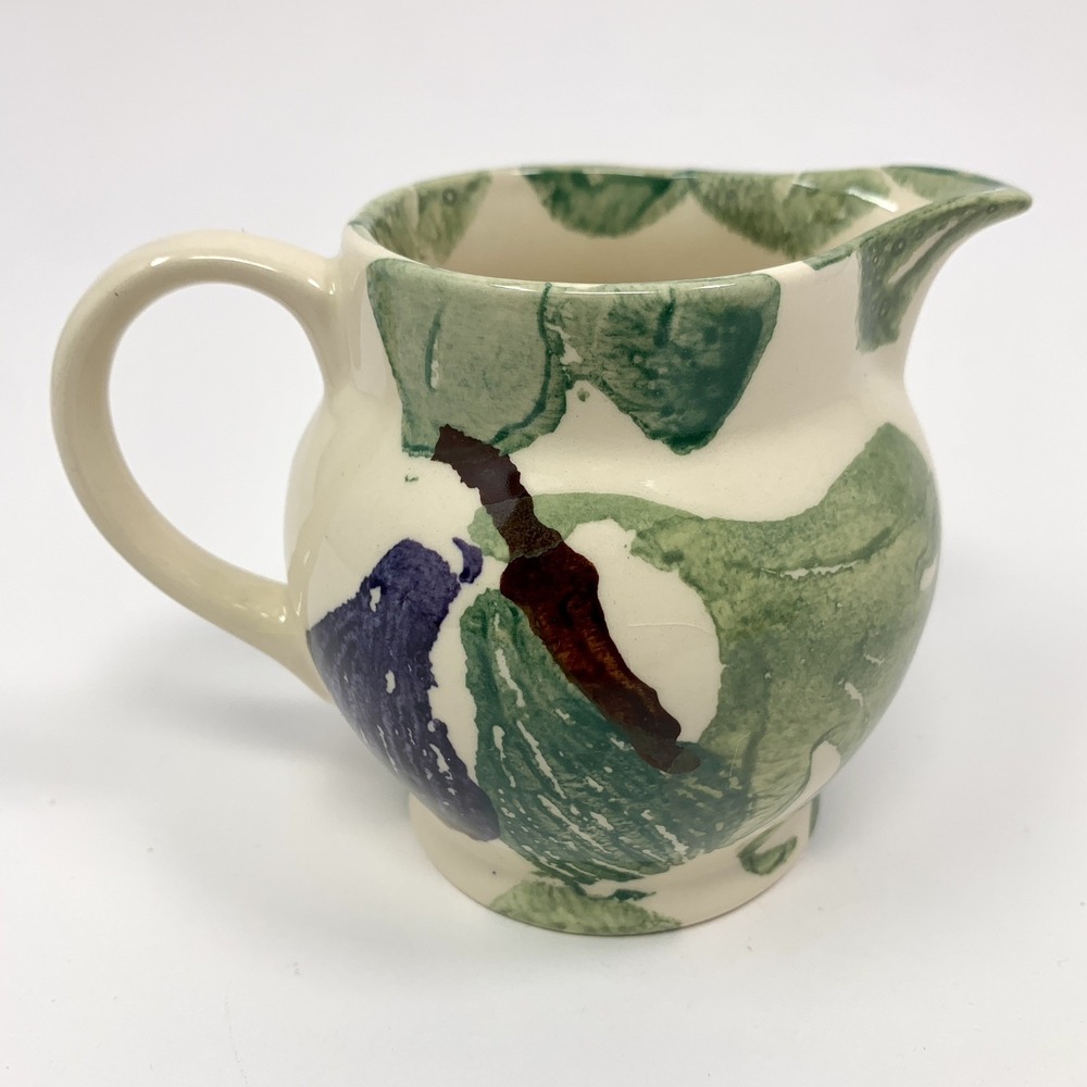 Vtg Emma Bridgewater Figs Small Creamer Cream Jug Spongeware England HTF